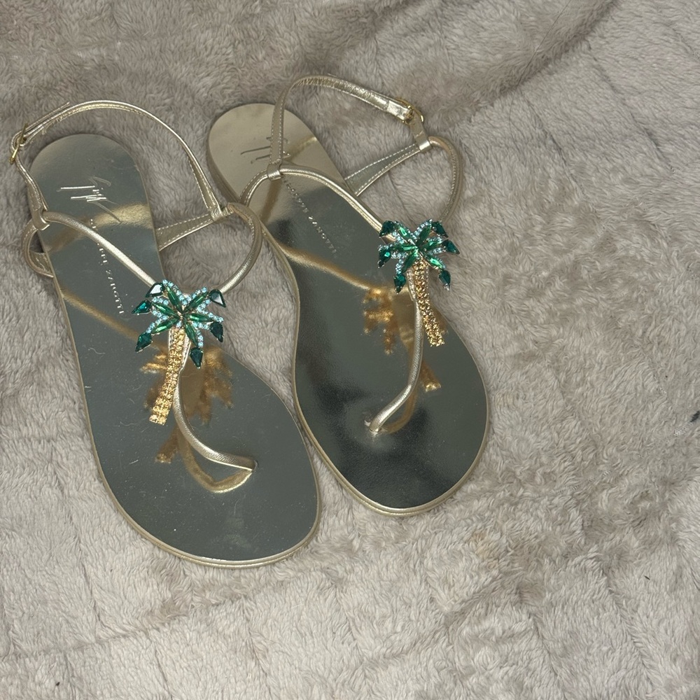 Giuseppe Zanotti Metallic Silver Sandals Brand newSize 38